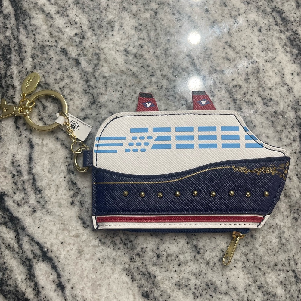 Cruise Ship Coin Purse with Keychain
